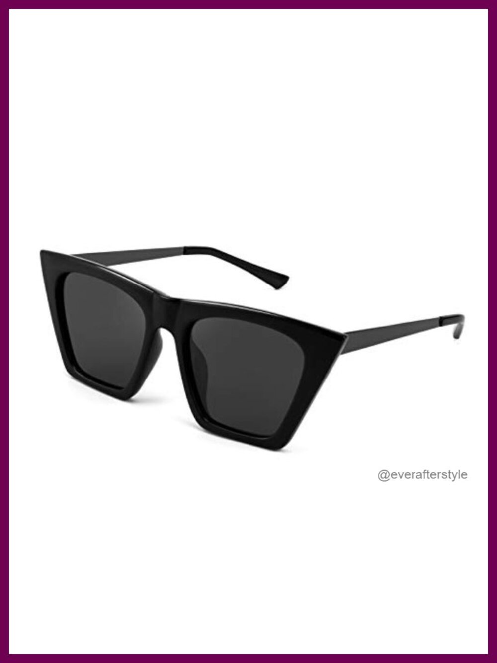 Polarized Square Cat Eye Sunglasses UV400 Lightweight Acetate Frame